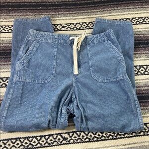 J. Crew Blue Relaxed Fit Corduroy Pants Joggers Drawstring Women’s Medium M
